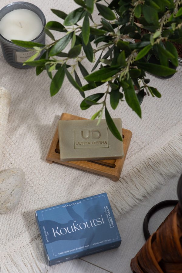 Herbal soap scrub with olive for exfoliation & detoxification Koukoutsi 125 g - Image 7